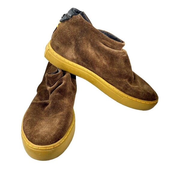Satorisan Brown Suede Mens Shoes EU 37 Slip Flats Hook & Loop Close Unisex READ - Picture 1 of 14